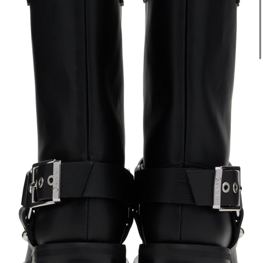 GANNI LEATHER BIKER BOOT